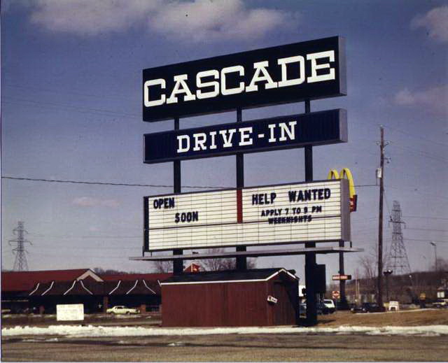 Cascade Drive-In Theatre - Original 1969 Marquee Photo Courtesy Of Father Dennis Morrow (newer photo)